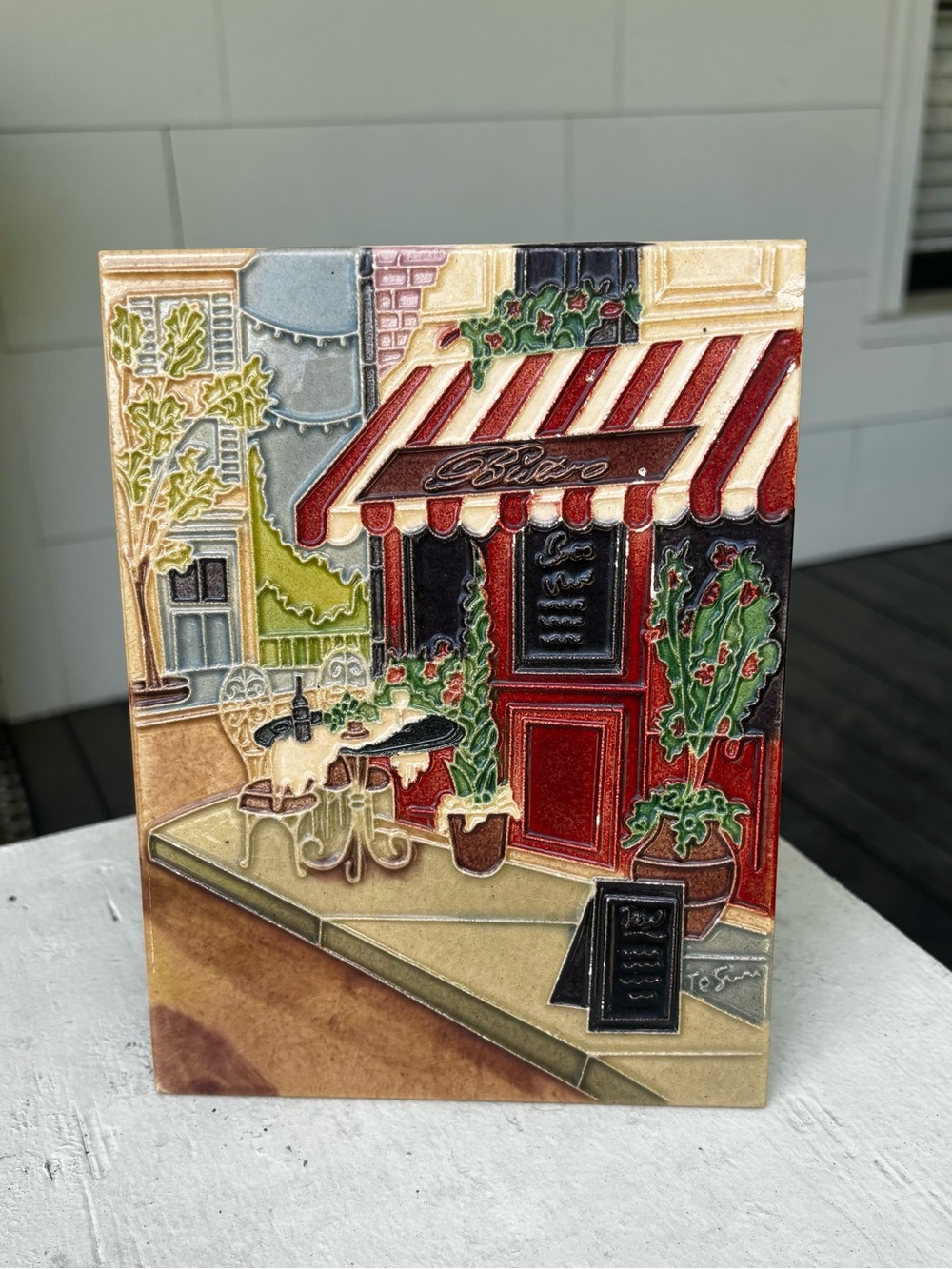 Bistro Cafe Decorative Tile Plaque Decor